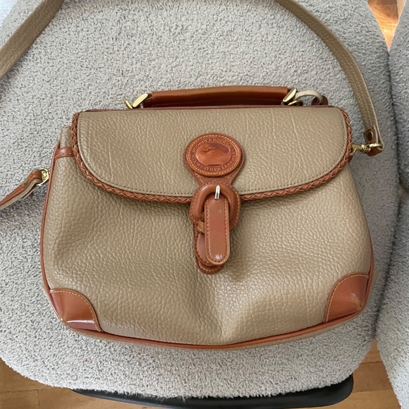 Vintage Dooney & Bourke Two-Tone Leather Crossbody Purse - Picture 2 of 11